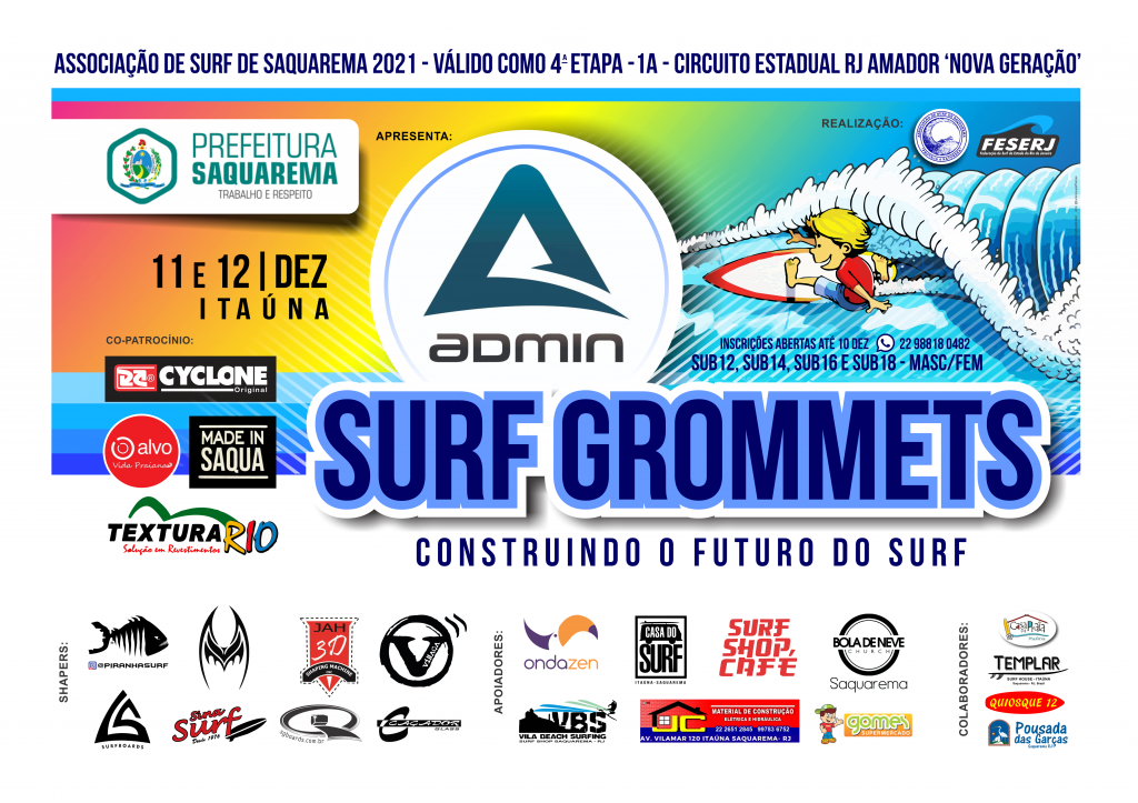 Inscrições abertas para o Admin Surf Grommets 2021
