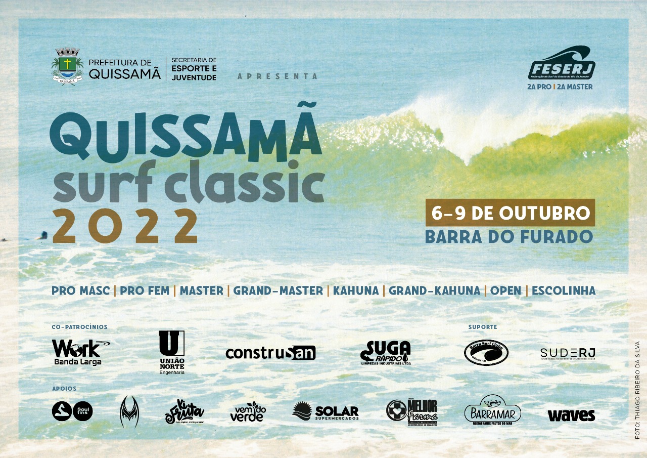 Cartaz do Quissamã Surf Classic 2022.