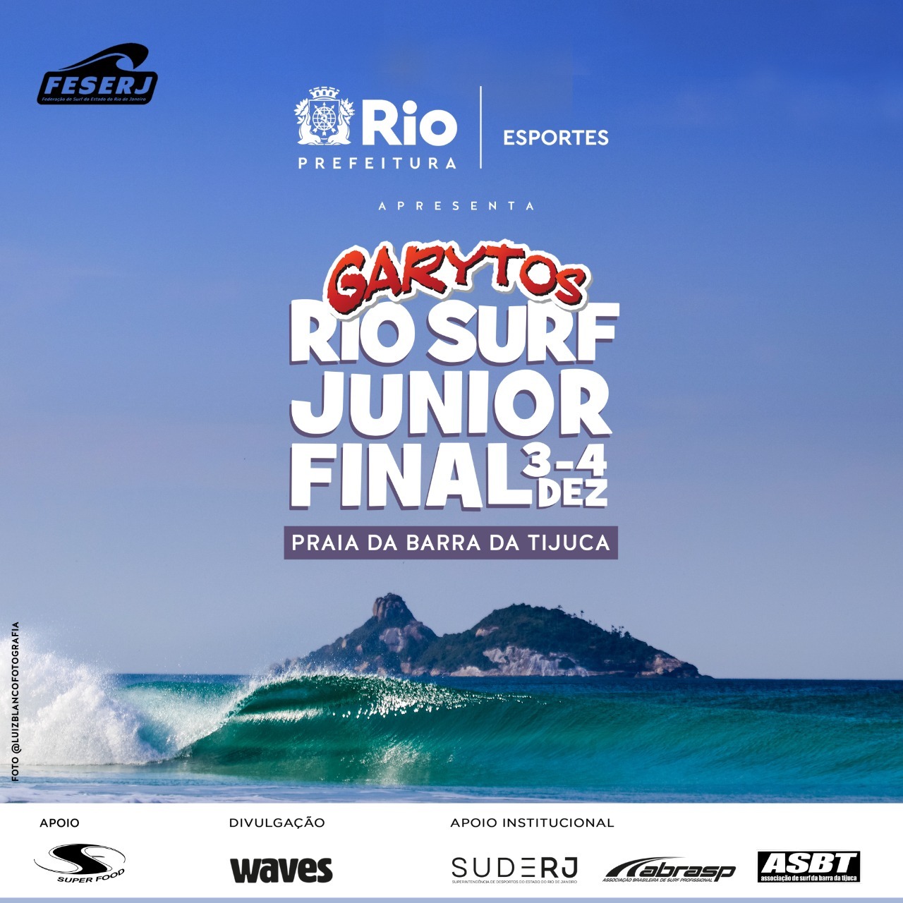 Cartaz do Garytos Barra Surf Junior Final. Foto: Luiz Blanco.