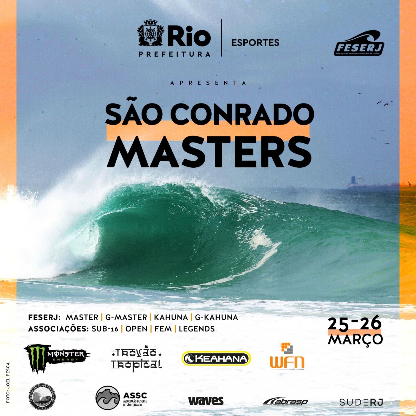Cartaz São Conrado Masters. Foto: Joel Pesca.
