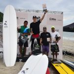 Pódio Longboard Masculino, Prainha Surf Pro/Am 2024. Foto: Nelson Veiga.