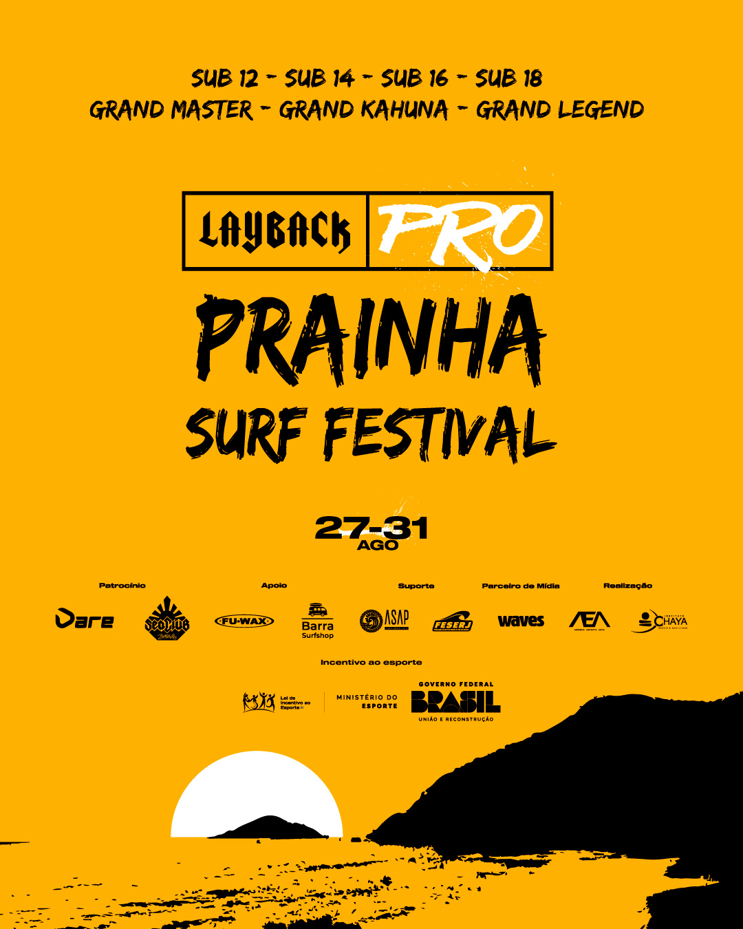 Cartaz do Layback Prainha Surf Festival